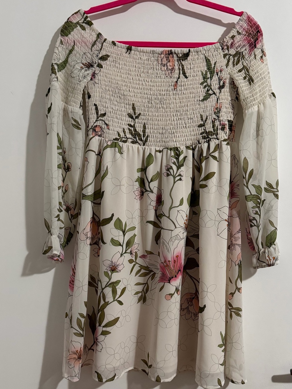 GUESS Floral Smocked Dress – Size S